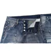 Męskie dżinsy męskie farba Zakryta farba Butt -Button Fly Zipper Hip Hop High Street Skinny Denim Jeans J230626