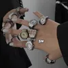 Cluster Anneaux Creative Vintage Stretch Quartz Finger Watch Pour Hommes Et Femmes Hip-Hop Couple Accessoires 2023 Mode