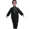 Etnische Kleding Jalabiyat Ramadan 2023 Arabische Moslim Mode Marokkaanse Caftan Dubai Saoedi-Arabië Jongens 2 Delige Set Ouder-kind Kaftan Thobe