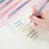 1st Simple Transparent Gel Pen 0.5mm12Colors Student Mark Dairy Scrapbooking DIY Decoration Color Pennor Stationery