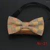 Bow Ties Fashion Cork Wood Wood Luksusowy nowość ręcznie robiona solidna szyja na męską przyjęcie weselne