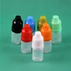 100 ensembles/lot 3 ml flacons compte-gouttes en plastique à l'épreuve des enfants longue pointe mince PE sans danger pour e liquide vapeur Vapt jus e-Liquide 3 ml Piuta