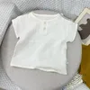 Zestawy odzieży Baby Casual Summer Boys Dziewczyny Solidne krótkie t-shirt T-shirt Shorts 2pcs Zestaw małych dzieci bawełniane lniane stroje 1-5 lat