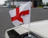 Partihandel distinkt polyesteranpassad 14x21 cm tom sublimering bilflagga för fönster med polplast