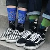 Men's Socks Men cotton Retro abstract oil painting socks scream modern Van Gogh starry night happy oil painting socks in skateboards