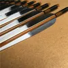 Arco flecha 6/12/24 pçs flechas de bambu artesanais penas de peru para arco longo recurvo arco tiro com arco caçahkd230626