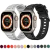 Miękka silikonowa opaska na rękę dla Apple Watch Band Ultra 49mm 44 mm 45 mm 42 mm 41 mm 40 mm 38 mm Sport Iwatch Serise 8 7 6 5 Opaska na rękę