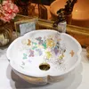 Papillon fait à la main Art lavabo Céramique Comptoir Lavabo Salle De Bains Éviers art porcelaine bassin évier ovale Ivavp