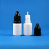 100セット/ロット10ml（1/3オンス）プラスチックドロッパーホワイトボトルタンパー証明cap