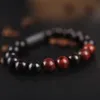 Braccialetti Incisione Nome Bracciale con perline Homme Uomo Bracciale in legno Gioielli personalizzati Regalo pulsara hombre