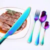 Dinnerware Sets Stainless Steel Western Tableware 24 Piece Wooden Box Set Steak Knife Fork And Spoon For 6 Persons