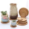 Planters Pots Pot Bunga Kayu Bambu Gaya Tempat Tanaman Piring Rumah Mini Pot Sukulen R230808