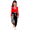 Scene Wear Girls Boys Jazz Dancing Costumes For Kids Hip Hop Dance Clothes T Shirt Topps Jogger Pants Ballroom Sweatshirt Dancer Clothing