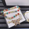 Créateur de mode classique nouvelle famille collier de chaîne de cou de couleur papillon lettre rouge version haute Bracelet