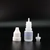 5-ml-Tropfflaschen aus LDPE-Kunststoff mit manipulationssicheren Verschlüssen. Diebsichere, dünne Nippel. 100 Stück für den saftigen Ixwok