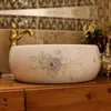 Europe Vintage Style Ceramic Sinks Counter Top Wash Basin Bathroom Sink bathroom wash hand basin Rjbuv