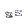 Fenjia f Letter Letter Rhinestone 놋쇠 재료 패션 다목적 New 925 Silver Needle Earrings for Women