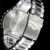 MENS SPORT Watch Ceramic Bezel Japan Quartz Movement Chronograph Grey Dial Montre-bracelets Case en acier à deux tons Hanbelson7165899