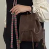Skolväskor kvinnor vintage pu läder ryggsäck brun väska tjej multifunktionell handväska axel casual rese mode ryggsäckar