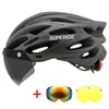 Caschi da ciclismo SUPERIDE Uomo Donna Casco da ciclismo con retroilluminazione Sport MTB Bicyc Casco da bici da strada Casco da mountain bike con visiera Goggs HKD230626