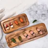 皿プレートAMGO ACAICA WOOD SUSHI TRAY不規則なソリッド木製ケーキプレートデザート収納パンサービングトレイキッチン食器230625