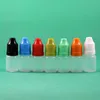 100 Sets / Lot 5ml Flacons compte-gouttes en plastique Preuve des enfants Longue pointe fine PE Coffre-fort pour e Liquid Vapor Vapt Juice e-Liquide 5 ml Jlpmx