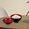 Bowls Miso Bowl Small Soup Wooden Salad Lidded Serving Multi-function Rice Household Plastic Kitchen Japanese