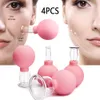 Massager 4 stuks Vacuüm Cupping Potten Set Cellulite Massager voor Gezicht Acupunctuur Zuignap Afslanken Vetverbranding Gezondheidszorg Gezicht Sucker