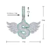 Charms Iced Out Bling Wing Pendant Necklace Gold Plated CZ Cubic Zirconia Letter Dollar Symbol Money Charm Men Women Hip Hop Jewelry 230626