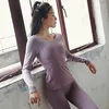 Active Pants Yoga Suit Avec Chest Pad Tops Tight Two-piece Running Sports Women