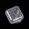 T plastique Transparent petite boîte carrée boîte à bijoux bouchons d'oreille petite boîte bijoux Mini boîte de rangement peut être LOGO B0068