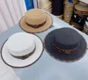 Printemps été nouvelle ceinture presbytérienne haut plat chapeau de paille à larges bords chapeau de soleil chapeau de soleil chapeau de plage ins vent décontracté