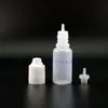 15 ml Kunststoff-Tropfflaschen mit manipulationssicheren und kindersicheren Doppelsicherheitskappen 100 TEILE/LOS Dampf zusammendrückbar Emufp