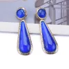 Leading Lady Fancy 2023 You are the Trend Hars Dangle Drop Oorbellen Ouderwetse 18K 3D Harde Legering Volledig Diamanten Nieuwe Stijlvolle Unieke Vorm Merk Luxe Lucite Earing