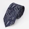 Bow Ties Teal Tie 7 cm Paisley dla mężczyzn Cravatta Slim Nuctes Vintage Akcesoria Gravatte Homme nerkowca kwiat