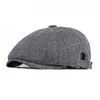 British Style Golf Driving Flat Cap Trend Herringbone Beret Hat Men Fall Winter Newsboy Ivy Cap Gatsby Painter Octagonal Hat