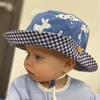 Шляпы кепков лето дети хлопковые мультфильм ковша