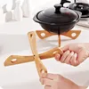 Table Mats Wood Pot /Spoon Rests Heat Insulation Wooden Pads Holder Cteative Cooking Storage Kitchen Accessories Dish Gadget