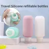 Storage Bottles 200ml Shampoo Container Silicone Refillable Bottle Lotion Squeeze Tube Travel Box Portable Size Makeup Tool Empty