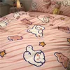 Sängkläder sätter nordiska fjärilsuppsättningar flickor pojkar barn med en enda platta platta blommor täcke kuddbotten sängkläder sängkläder hem textil