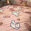 Bedding Sets Nordic Butterfly Set Girls Boys Kids Single Full Size Flat Sheet Flower Duvet Cover Pillowcase Bed Linens Home Textile