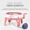 Other Arts and Crafts 48 Needles Knitting Machine Smart Round Weaving Loom with Row Counter DIY Rotating Double for Adults Kids 230625