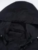 Jackets masculinos Capuz de capuz de colarinho de colarinho multi -bolso de manga comprida Casaco de capuz à prova d'água à prova de vento para outono para outono e inverno