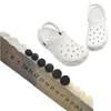 Shoe Parts Accessories 500/5000pcs 0.8/1.0/1.2/1.3/1.4/1.5 cm Plastic Buckles Black White Transparent Buttons Buckles for Flat Back Charm DIY Accessory 230626