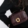 Songmont Sacs Song Chocolate Series Wonton Lock Buckle Small Calfskin One épaule Sacs carrés de chaîne