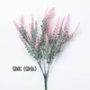 Decorative Flowers Home Decoration Simulation Plastic Artificial Desktop Potted Flower Arrangement 5 Fork Flocking Lavender