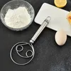 1pc 304 Stainless Steel Danish Flour Binocular Coil Mixer Manual Dough Beater And Noodle Tool Mixing Stick