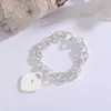 Marchio originale TFF Di Bracciale Boutique Gioielli Regalo di San Valentino Chiave a forma di cuore d'amore