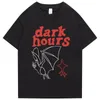 Męskie koszulki męskie Hip Hop T Shirt Streetwear Dark Bat Graphic T-shirt Summer Short Sleeve Tshirt HARAJUKU TEE TEE BAWIEŃ LUSKIE 230625
