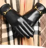 Cinq doigts gants femmes gant femmes en cuir de mouton véritable hiver élégant mode poignet lecteur haute qualité mitaines thermiques S2900